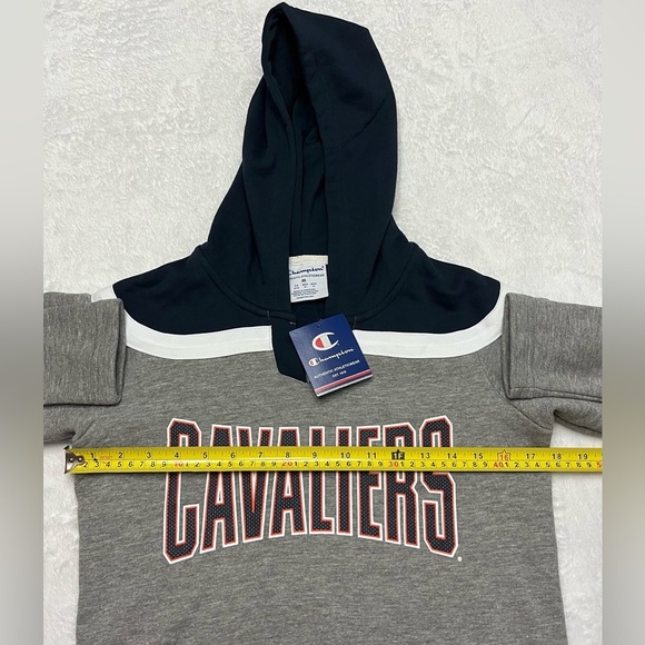 NWT-Champion Virginia Tech college Sz Medium pullover hoodie grey/white/navy - Picture 5 of 5